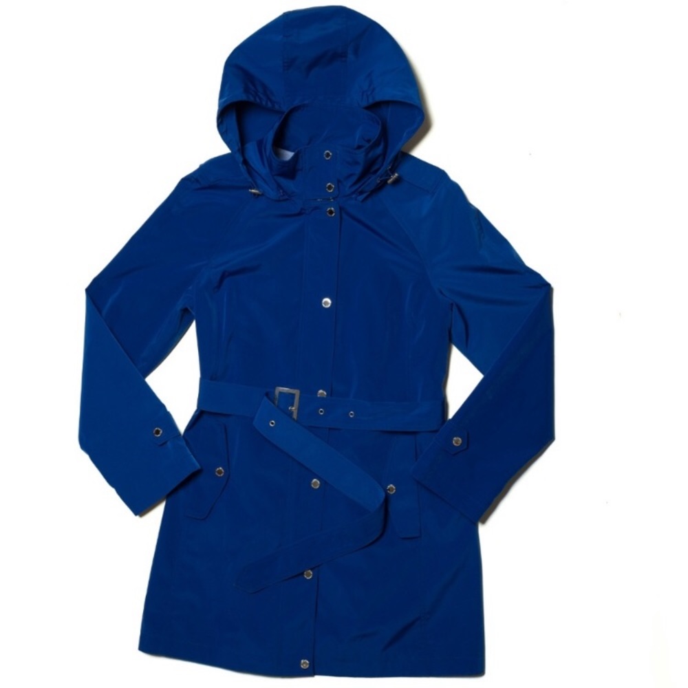 London Fog Royal Blue Belted Raincoat